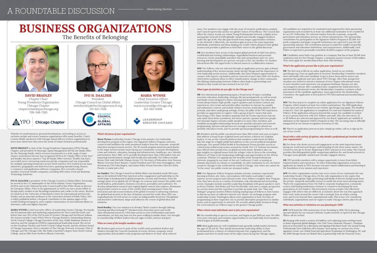 LGC and CEO Maria Wynne Featured in Crain's Virtual Roundtable